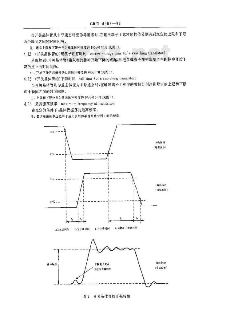 GB/T 4587-1994 半导体分立器件和集成电路 第7部分:双极型晶体管 GB/T 4587-1994 半导体分立器件和集成电路 第7部分:双极型晶体管