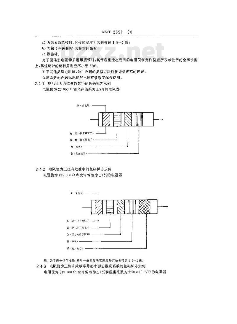 GB/T 2691-1994 电阻器和电容器的标志代码 GB/T 2691-1994 电阻器和电容器的标志代码