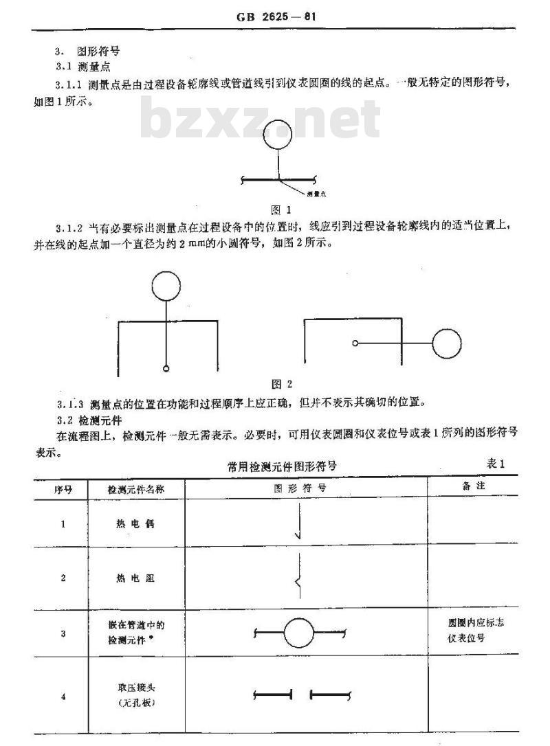 GB/T 2625-1981 过程检测和控制流程图用图形符号和文字代号 GB/T 2625-1981 过程检测和控制流程图用图形符号和文字代号