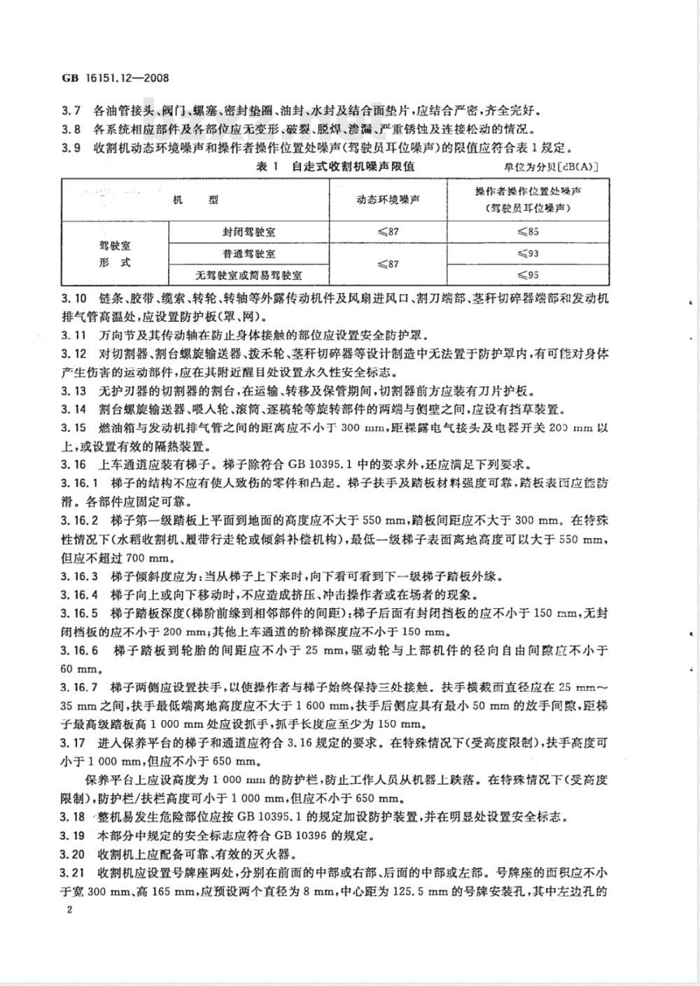 GB 16151.12-2008/XG1-2009 《第12部分:谷物联合收割机》国家标准第1号修改单 GB 16151.12-2008/XG1-2009 《第12部分:谷物联合收割机》国家标准第1号修改单