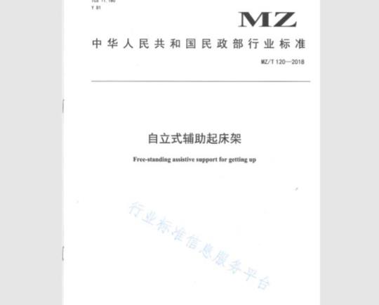 MZ/T 120-2018 自立式辅助起床架