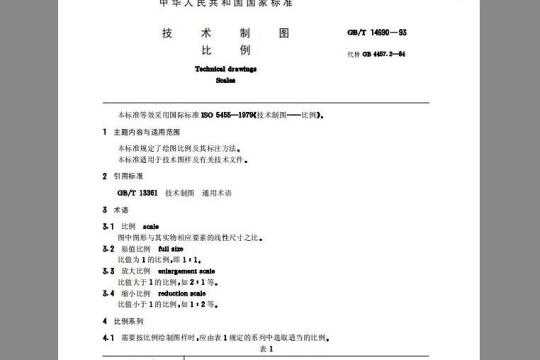 GB/T 14690-1993 技术制图 比例