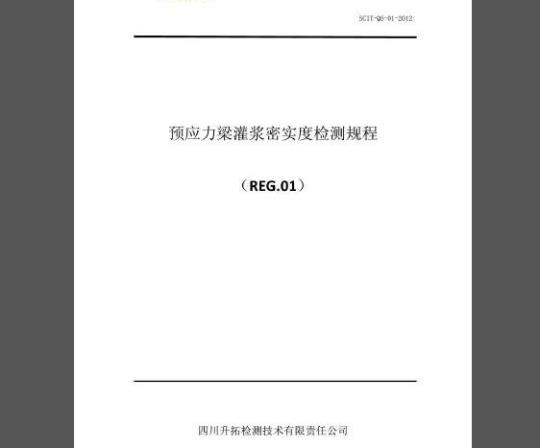 预应力梁灌浆密实度检测规程 REG.01