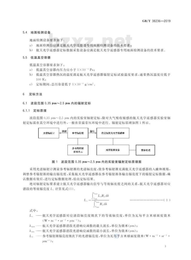 GB/T 38236-2019 航天光学遥感器实验室辐射定标方法 GB/T 38236-2019 航天光学遥感器实验室辐射定标方法