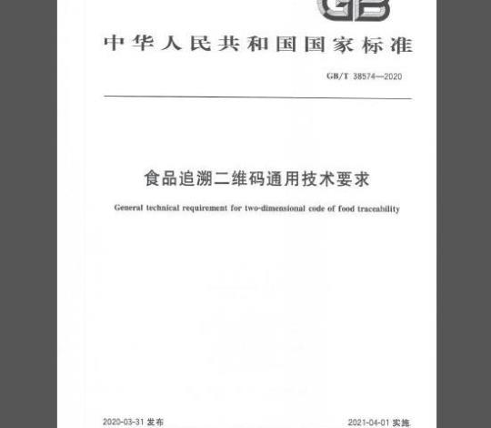 GB/T 38574-2020 食品追溯二维码通用技术要求