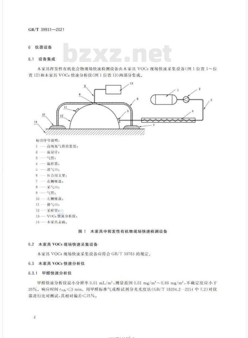GB/T 39931-2021 木家具中挥发性有机化合物 现场快速检测方法 GB/T 39931-2021 木家具中挥发性有机化合物 现场快速检测方法