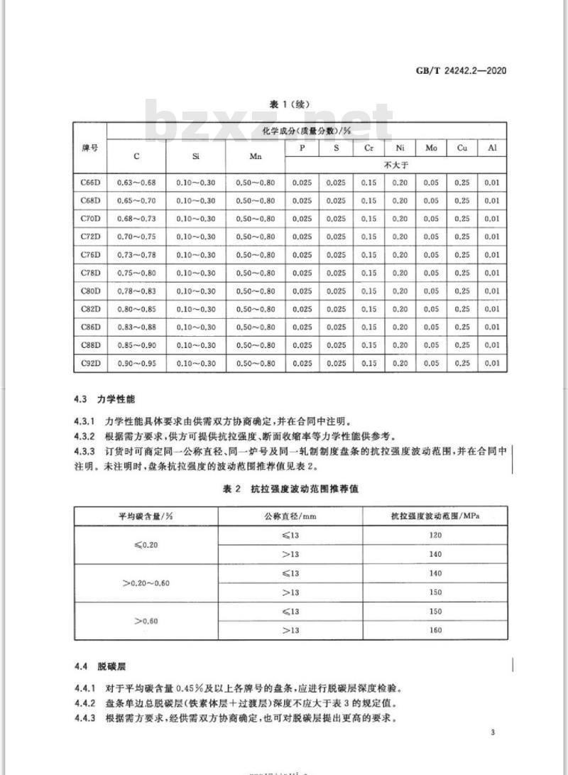 GB/T 24242.2-2020 制丝用非合金钢盘条第2部分:一般用途盘条 GB/T 24242.2-2020 制丝用非合金钢盘条第2部分:一般用途盘条
