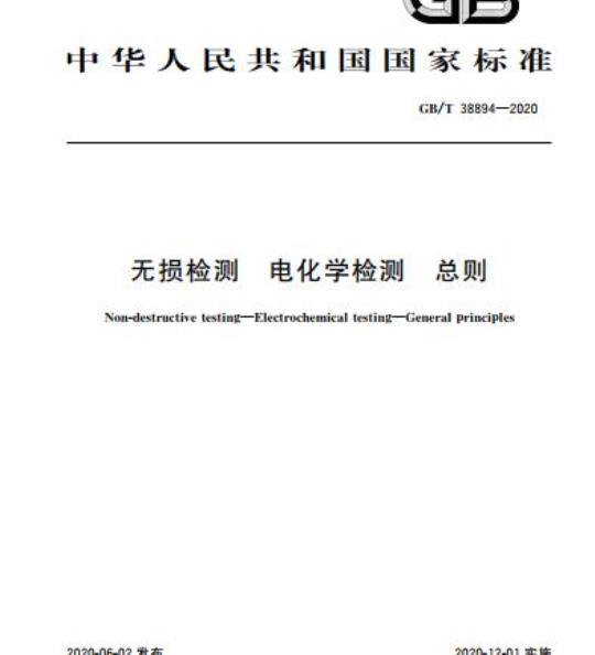GB/T 38894-2020 无损检测 电化学检测 总则