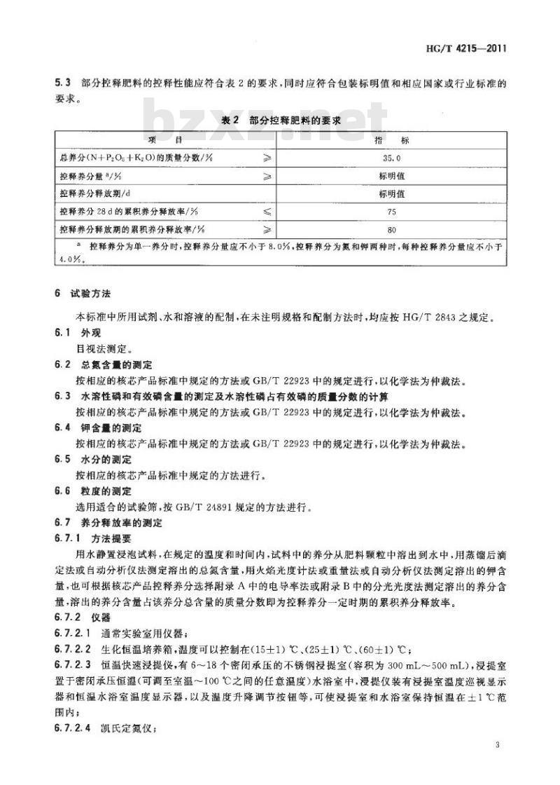 HG/T 4215-2011 控释肥料 HG/T 4215-2011 控释肥料
