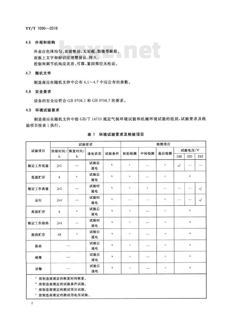 YY/T 1090-2018 超声理疗设备