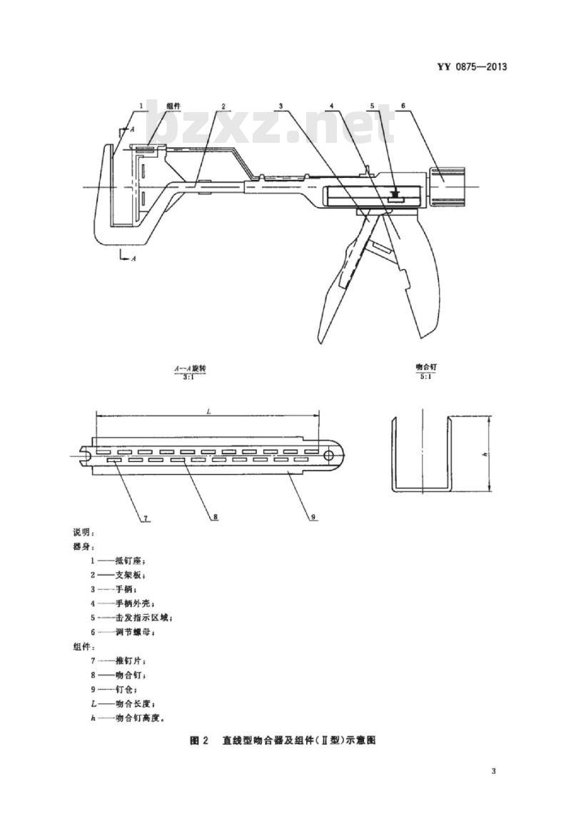 YY 0875-2013 直线型吻合器及组件 YY 0875-2013 直线型吻合器及组件
