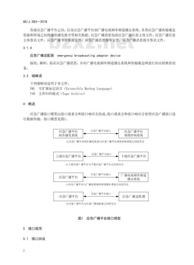 GD/J 083-2018 应急广播平台接口规范 GD/J 083-2018 应急广播平台接口规范