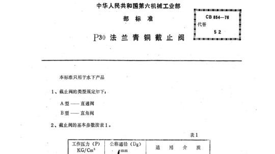 CB 854-76 p30法兰青钢截止阀