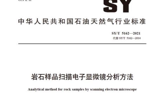SY/T 5162—2021 岩石样品扫描电子显微镜分析方法