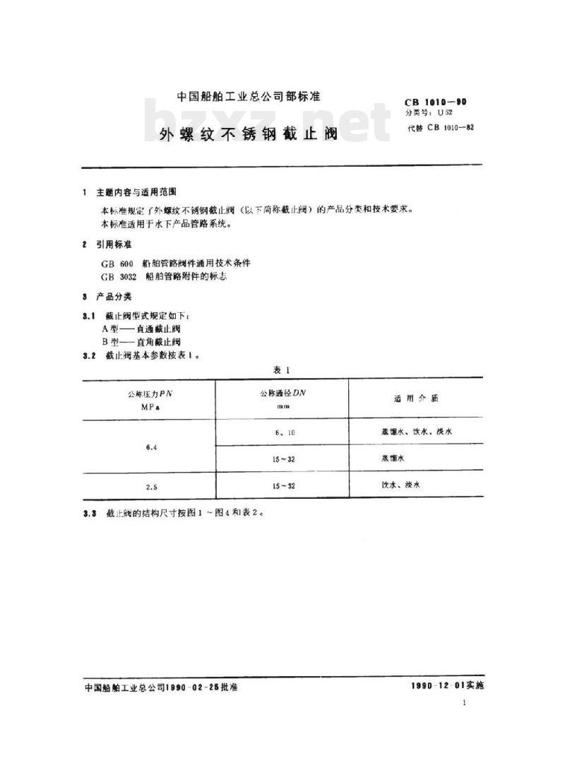 CB 1010-90 外螺纹不锈钢截止阀 CB 1010-90 外螺纹不锈钢截止阀