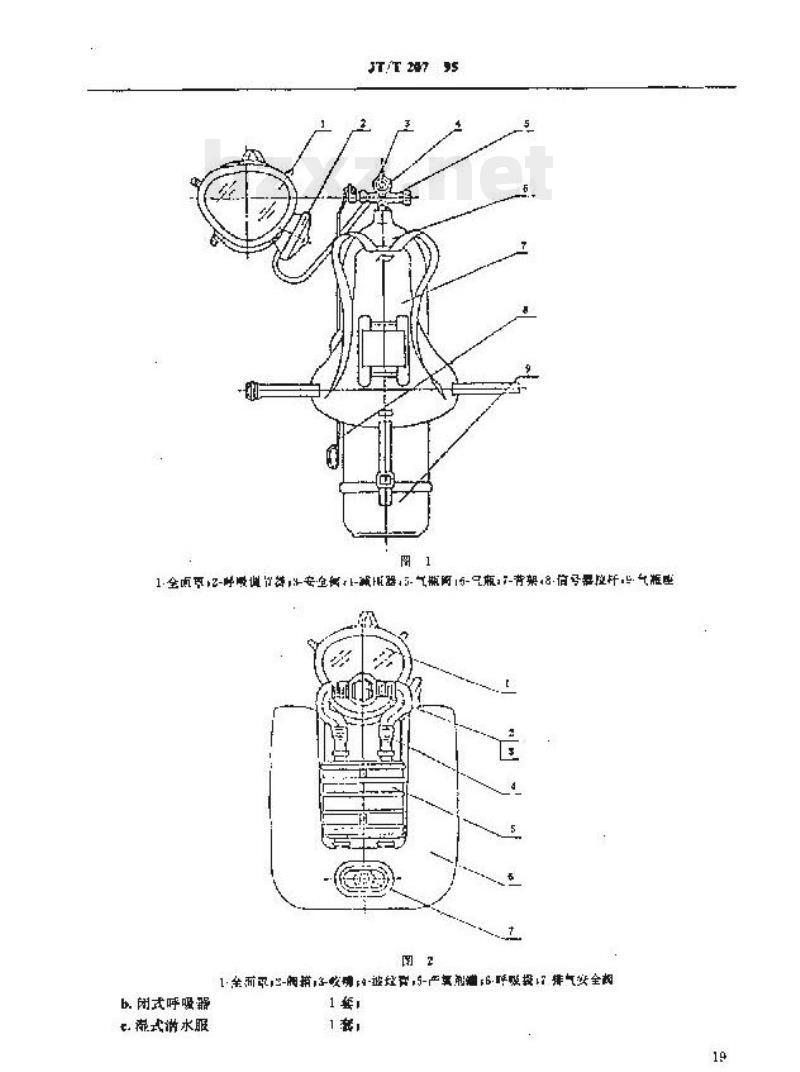 JT/T 207-95 69-皿型轻潜水装具 JT/T 207-95 69-皿型轻潜水装具