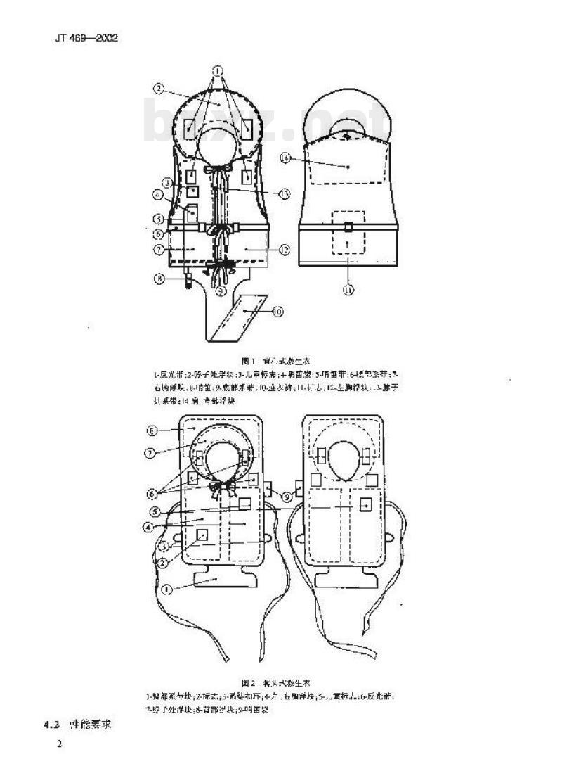 JT 469-2002 船用儿童救生衣 JT 469-2002 船用儿童救生衣