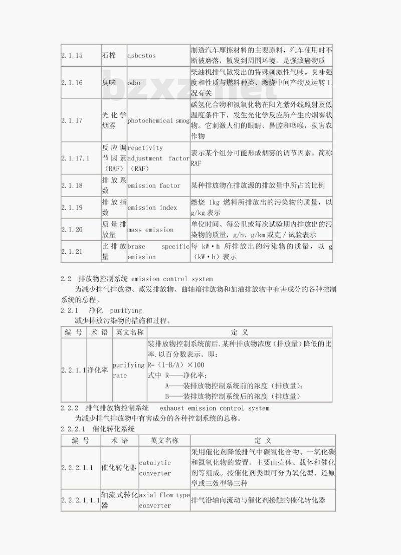 GB/ T 5181-2001 汽车排放术语和定义