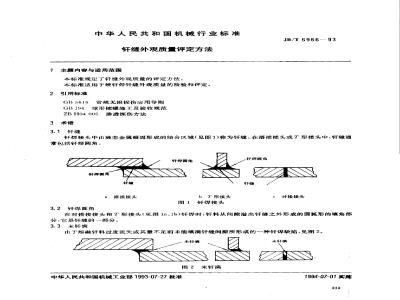 JB/T 6966-1993 Appearance quality assessment method of brazing seams