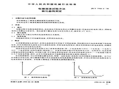 JB/T 7704.6-1995 电镀溶液试验方法 极化曲线测定