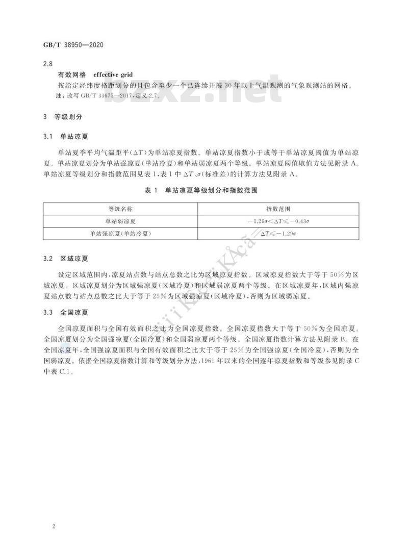 GB∕T 38950-2020 凉夏等级 GB∕T 38950-2020 凉夏等级