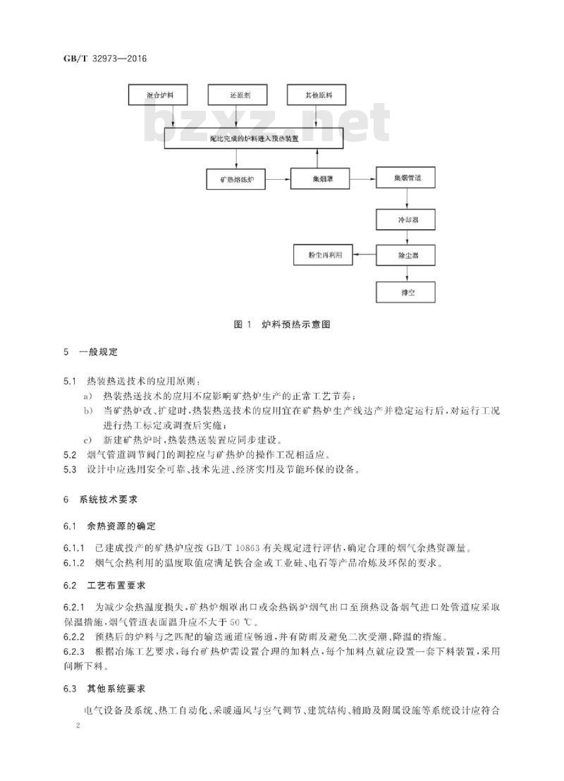GB∕T 32973-2016 半封闭矿热炉炉料热装热送技术规范 GB∕T 32973-2016 半封闭矿热炉炉料热装热送技术规范