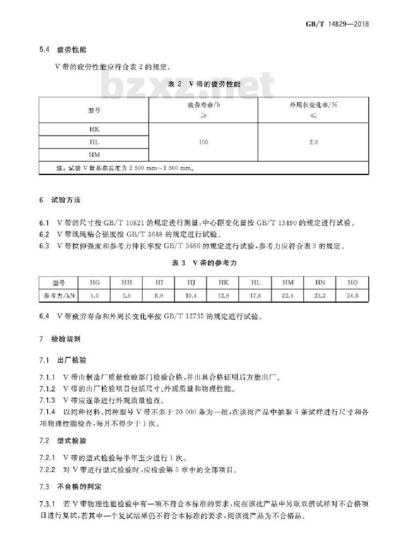 GB/T 14829-2018 农业机械用变速V带 GB/T 14829-2018 农业机械用变速V带