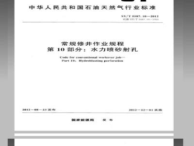 SY/T 5587.10-2012 常规修井作业规程 第10部分水力