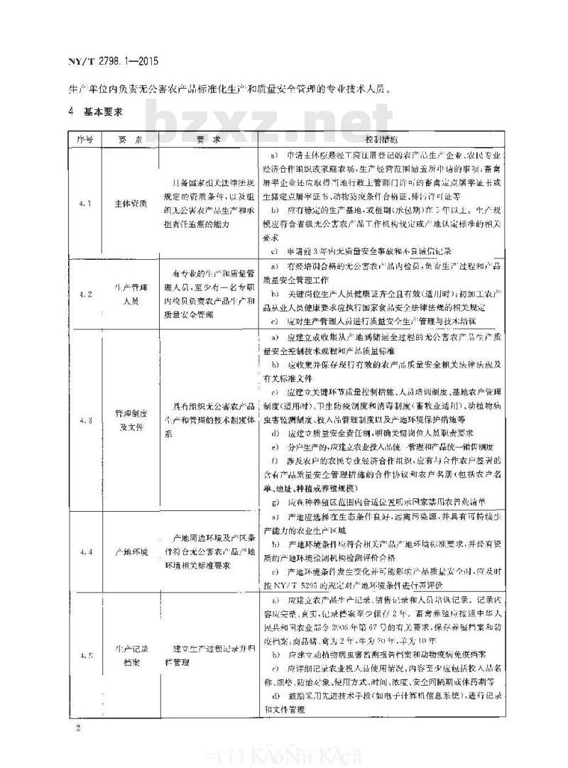 NY/T 2798.1-2015 无公害农产品 生产质量安全控制技术规范 第1部分:通则 NY/T 2798.1-2015 无公害农产品 生产质量安全控制技术规范 第1部分:通则