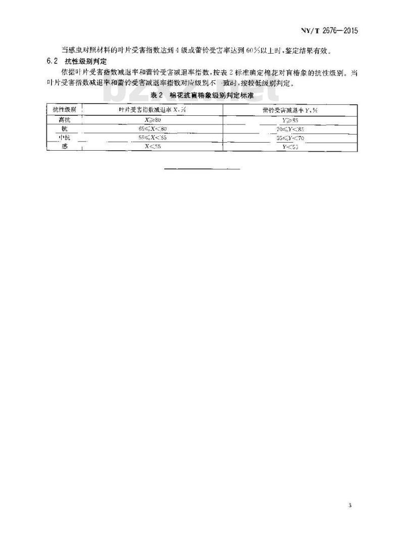 NY/T 2676-2015 棉花抗盲蝽蟓性鉴定方法 NY/T 2676-2015 棉花抗盲蝽蟓性鉴定方法