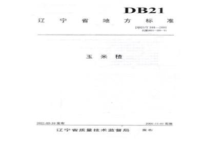 DB21/T 588-2001 玉米碴