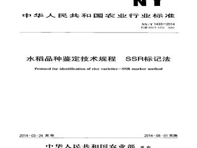 Protocol for identification of rice varieties—SSR marker method