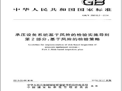 GB/T 26610.2-2014 承压设备系统基于风险的检验实施导则 第2部分基于风险的检验策略