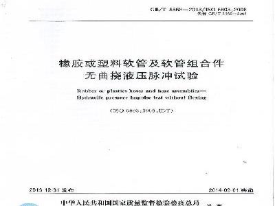 GB/T 5568-2013 橡胶或塑料软管及软管组合件 无曲挠液压脉冲试验