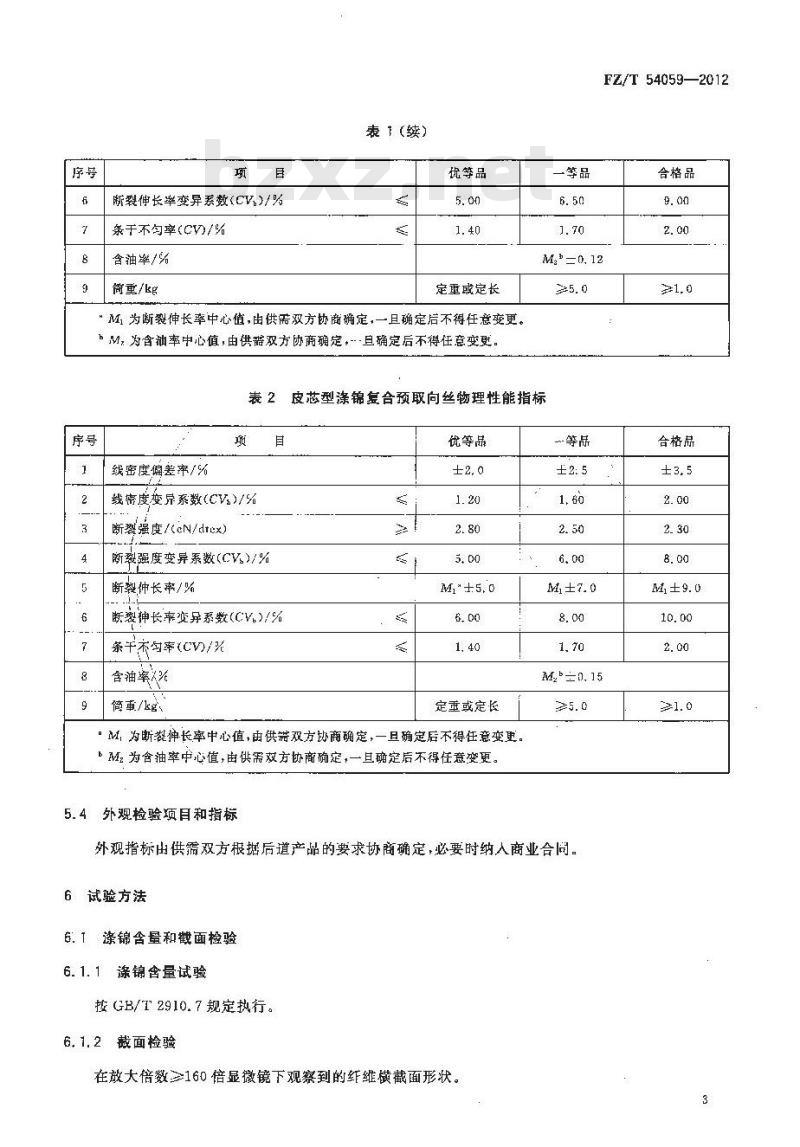 FZ/T 54059-2012 涤锦复合预取向丝 FZ/T 54059-2012 涤锦复合预取向丝