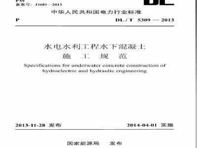 DL/T 5309-2013 水电水利工程水下混凝土施工规范