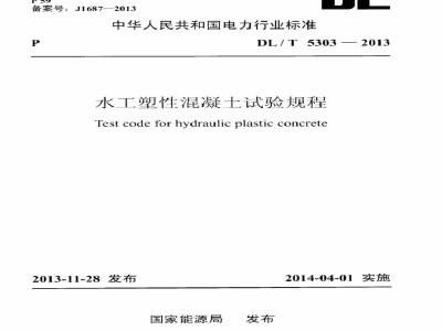 DL/T 5303-2013 水工塑性混凝土试验规程(附条文说明)