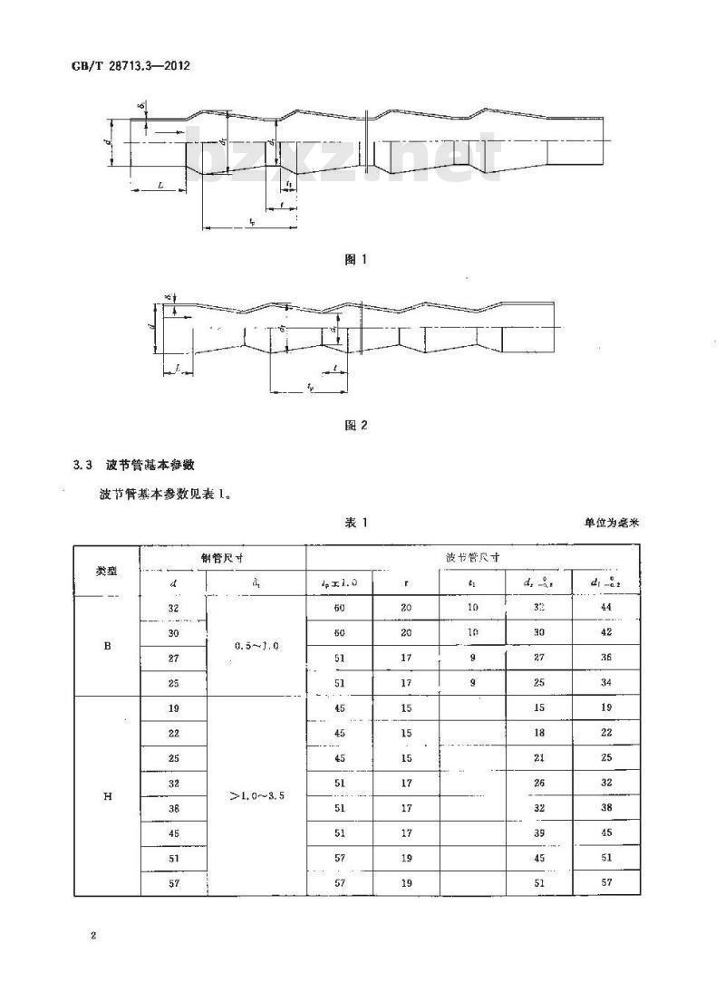 GB/T 28713.3-2012 管壳式热交换器用强化传热元件 第3部分:波节管 GB/T 28713.3-2012 管壳式热交换器用强化传热元件 第3部分:波节管