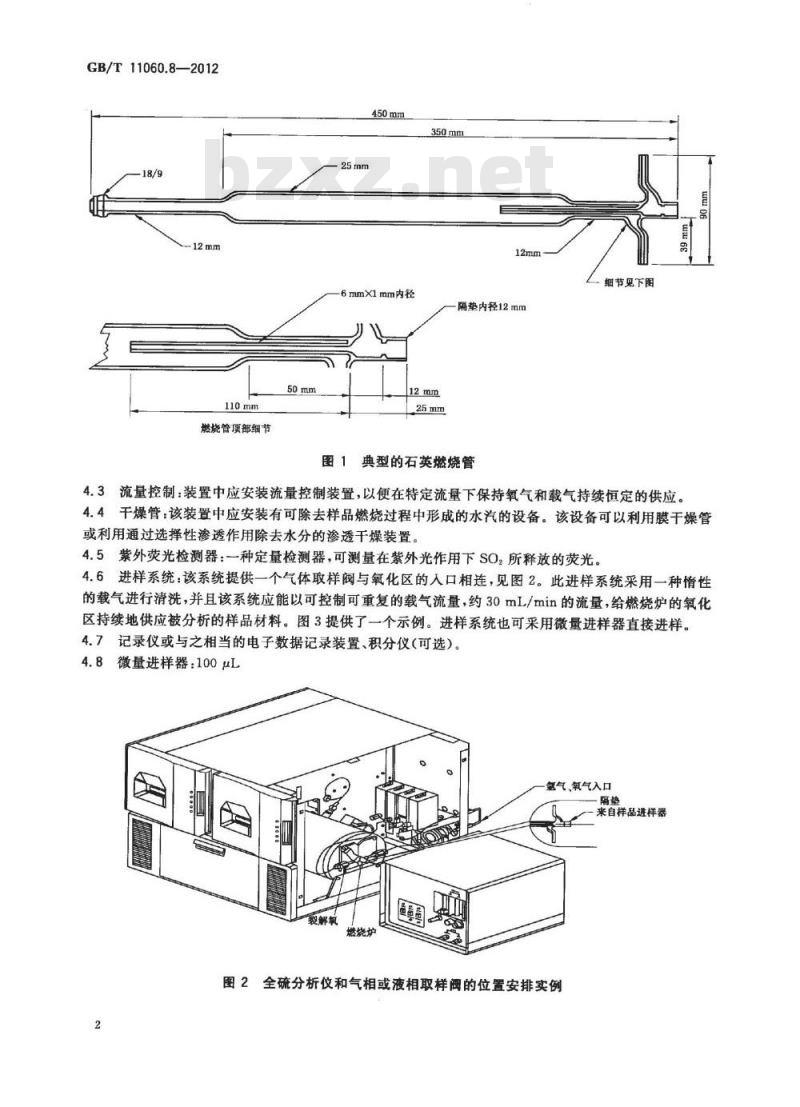 GB/T 11060.8-2012 天然气 含硫化合物的测定 第8部分:用紫外荧光光度法测定总硫含量 GB/T 11060.8-2012 天然气 含硫化合物的测定 第8部分:用紫外荧光光度法测定总硫含量