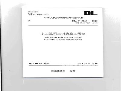 DL/T 5169-2013 水工混凝土钢筋施工规范