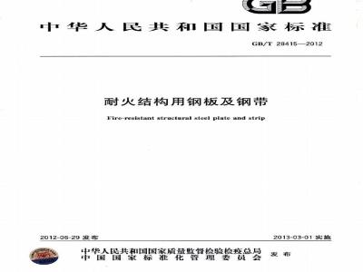 GB/T 28415-2012 耐火结构用钢板及钢带