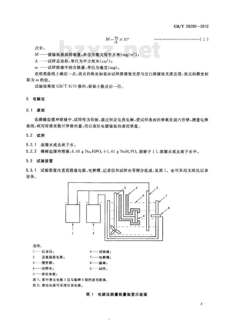 GB/T 28290-2012 电镀锡钢板表面铬量的试验方法 GB/T 28290-2012 电镀锡钢板表面铬量的试验方法