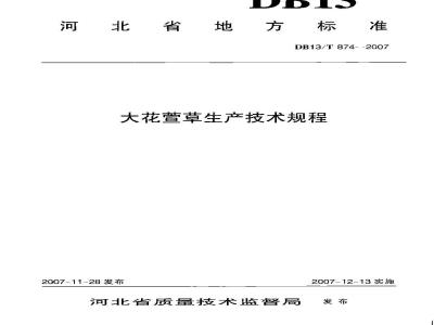 DB13/T 874-2007 大花萱草生产技术规程