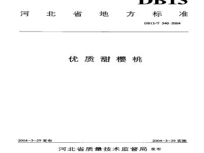 DB13/T 538-2004 优质海棠果生产技术规程