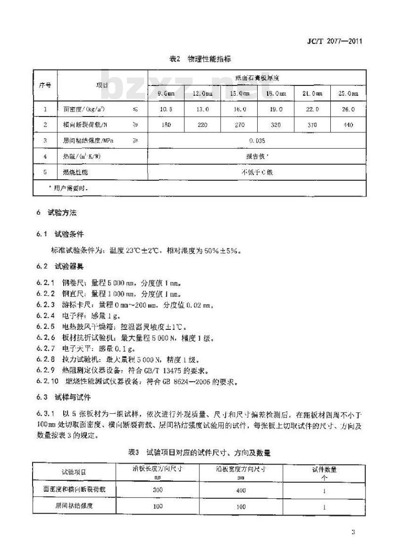 JC/T 2077-2011 复合保温石膏板 JC/T 2077-2011 复合保温石膏板