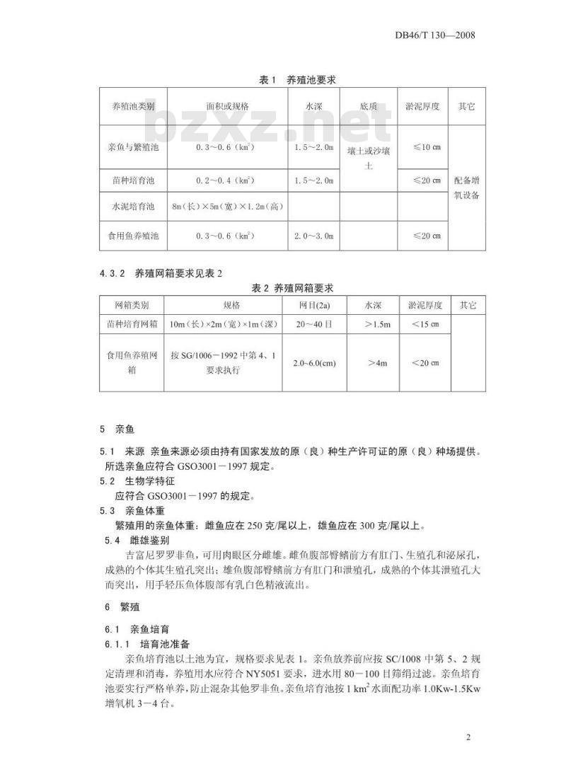 DB 46/T 130-2008 吉富尼罗罗非鱼养殖技术规程 DB 46/T 130-2008 吉富尼罗罗非鱼养殖技术规程