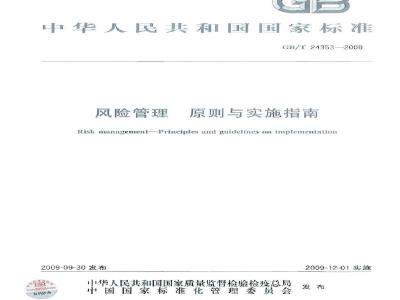 GB/T 24353-2009  风险管理 原则与实施指南