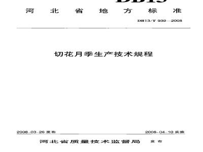DB13/T 939-2008 切花月季生产技术规程