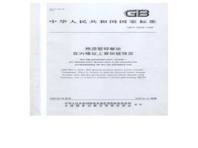 GB/T 22028-2008 热浸镀锌螺纹 在内螺纹上容纳镀锌层