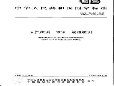 GB/T 12604.6-2008 无损检测 术语 涡流检测